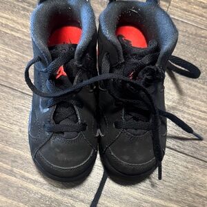 Nike Jordan Toddler Black Sneakers with Red Accents